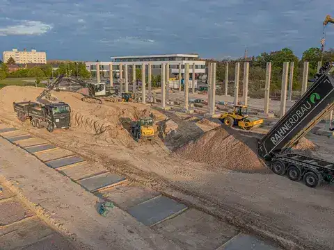 RAHN Erdbau Gewerbe-Großprojekt Mannheim